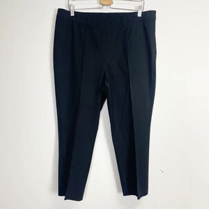 Isaac Mizrahi Live Cropped Pants Womens 18WP Black Scallop Trim